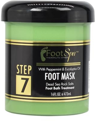 FootSpa Foot Repair Mask - Dual-Action Cosmeceutical Treatment that Regenerates Skin from Within to Heal Painful Fissures and Provide Spa-Quality Cooling Relief - 16 oz