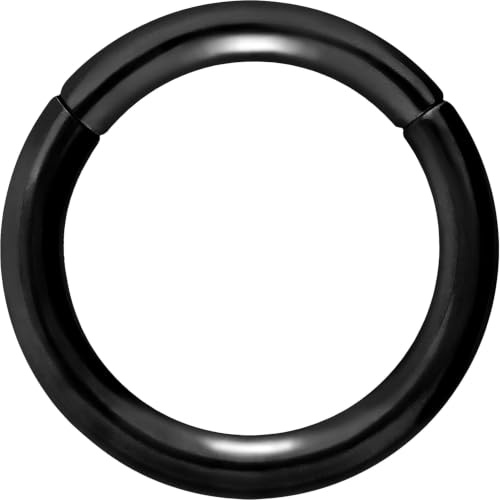 PIERCINGLINE Segmentring Clicker aus Chirurgenstahl - Piercing Ring in Gold, Silber, Rose, Schwarz oder Blau - für Nase, Septum, Ohr, Helix oder Tragus