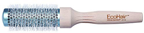 Olivia Garden EcoHair termisk 34 mm – miljövänlig professionell bambu-hårborste