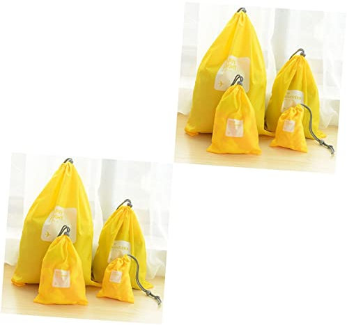 HAPINARY 2Er Set 4Tlg Reisetasche mit Kordelzug Kulturbeutel für Damen für unterwegs wasserdichtes Telefon Reise-Kosmetiktasche Seesäcke für unterwegs Koreanische Version Zubehör