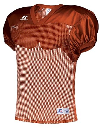 Russell Athletic Boys Stock Practice Jersey â€“ Youth Football Gear & Training Equipment for Practice & Games JW Burnt Orange
