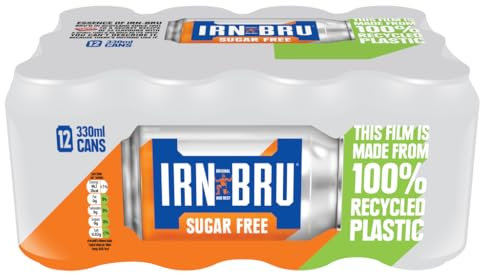 IRN-BRU Sugar Free Soft Drink, 12 x 330ml cans