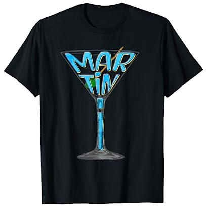 Martini Glass Word Art T-Shirt