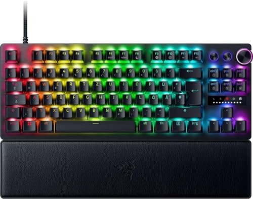 Razer Huntsman V3 Pro Tenkeyless - Analoge optische TKL E-Sport PC Gaming-Tastatur ohne Ziffernblock - Snap Tap - Rapid Trigger - Digitaler Drehregler & Steuerungstaste - QWERTZ DE-Layout | Schwarz