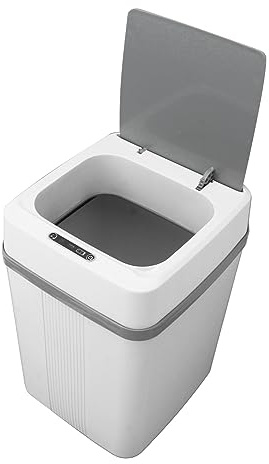 Topiky Poubelle Intelligente sans Contact pour Salle de Bain, Poubelle à Capteur de Mouvement Automatique avec Couvercle, Petite Poubelle Rechargeable USB étanche pour Cuisine, Bureau,