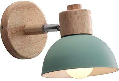 WOTTES Wandleuchten, Vintage Wall Lamp, Modern Wall Lamp E27, Geeignet Für Das Wohnzimmer, Die Küche, Das Schlafzimmer, Den Flur, Das Esszimmer（Grün）