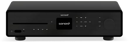 sonoro Maestro - Ricevitore HiFi con amplificatore Class D, lettore CD e radio Internet (Bluetooth, FM, DAB Plus, Spotify, Amazon, Deezer), nero opaco