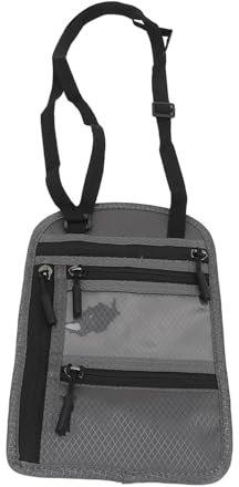 Alomejor Reisepasshülle, Nylon, Diebstahlsicher, Wasserdicht, Mehrlagiges Design, Reise-Umhängetasche für Männer und Frauen (dunkelgrau)