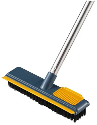 PLAFOPE Floor Scrub Brush with Long Handle Abs 108cm Dual Uses Design Stronger Force towards Edges Chic and Charming Look Grout Cleaner for Bathroom Cleaning