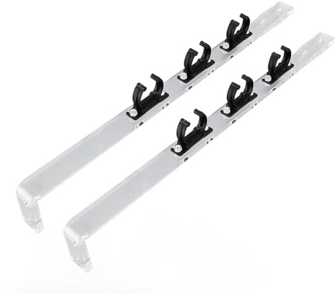 Staffa di Supporto per Illuminazione per Acquario da 2 Pezzi, Supporto per Cremagliera per Acquario Lampada a LED Supporto per Luce per Acquario, Acrilico Trasparente