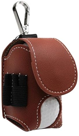 Golfboll midjeväska – Golf Tee Bag Påse | Golf Tee Hållare | Golfbollar Bälte Midjeväska | Golf Tee Organiseringsväska med karbinhake | Läder Magnetisk stängning Golf Tee Väska för golfträning,