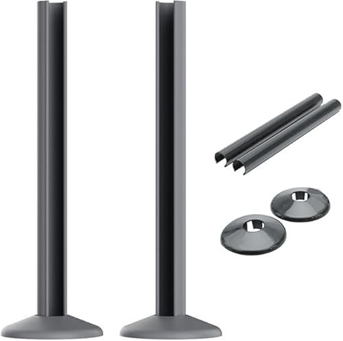 E2trade Grey 15mm Radiator Pipe Hole Collars Cover Radsnaps (Pack of 4 Collar & Sleeve) (Anthracite)