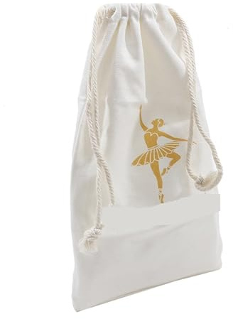 Balletttasche mit Kordelzug, Tanztasche, Schuhe, Aufbewahrungstasche, Ballett-Organizer, Handtasche, Taschen, Segeltuch, Schuhtasche, Tanzschuhe, Beutel mit Kordelzug, Weiss/opulenter Garten