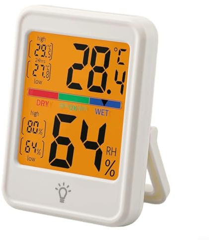 Temperature and Humidity Meter with Magnet Feature for Effortless Home Monitoring (MC41S White)
