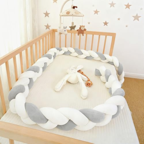 GYCS Braided Cushion, All-Round Protection Pillow for Bed, Thick Soft Breathable Cushion Side Protectors, Braided Crib Knotted for Room Decor,A17,150cm