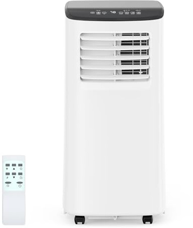 Garvee 8,000 BTU Portable Air Conditioner, 3-in-1 Portable AC Unit with Remote Control, Cool, Dehumidifier & Fan Modes for Rooms up to 350 sq.ft, with Sleep Mode, 24 Hours Timer, and Window Kit