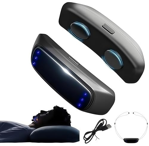 Snore Zero Ems Anti Schnarch - EMS Schnarchstopper Gerät Mit Sanfter Muskelstimulation Und Individuell Einstellbarer Intensität Für Ruhige Nächte (2 Stück)