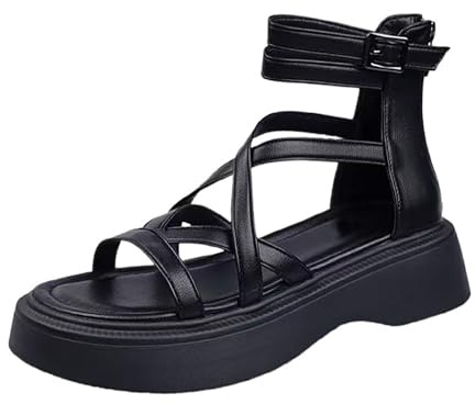 Chanclas de Vestir Mujer Sandalias Plataforma Sandalias planas de hueca con diseño verano para mujer Romanas Chanclas con Cuña Senderismo Plataforma