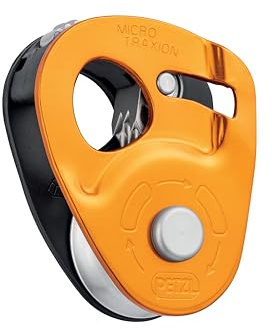 PETZL - Polea Bloqueador MICRO TRAXION - Unisex, Orange, Talla Única