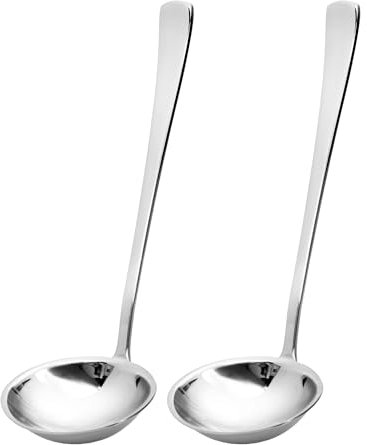 GRÄWE 2er Set Saucenlöffel 18 cm, Soßenkelle, Soßenlöffel, Schöpflöffel klein, Edelstahl poliert, kleine Suppenkelle, spülmaschinengeeignet, Serie Würzburg