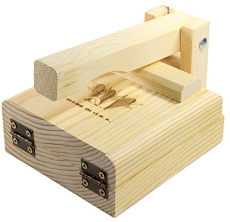 Tortilla Press 7.5 Inch Authentic Traditional Wood Tortilla Maker