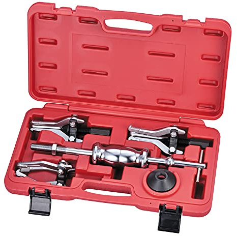 Kauplus 3 Jaw Gear/Bearing Slide Hammer Puller Set, Internal & External Puller