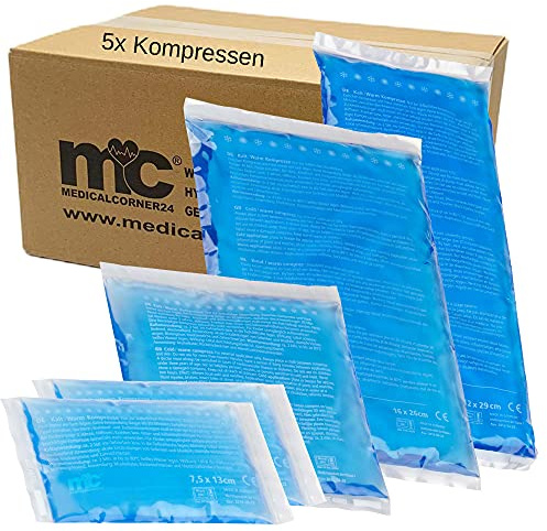 Medicalcorner24 Kalt Warm Kompressen Kühlkompresse Kühlkissen Eispack Gelkissen, 4 Größen