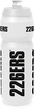 226ERS - Bidón Ciclismo, de Polipropileno y sin BPA, Ligero, con Tirador de Boquilla y Abertura Grande, Fácil de Limpiar, Testado, Color Blanco, 1 x 750 ml