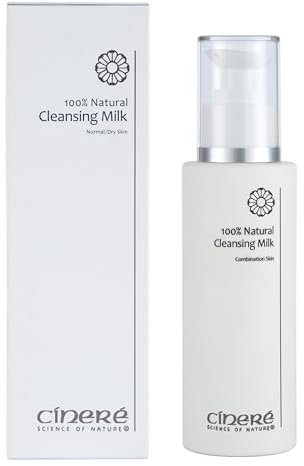 Cinere 100% Natural Cleansing Milk 150ml – Gentle Makeup Remover for Combination & Sensitive Skin | Hydrating Face Cleanser | Deep Pore Cleansing | Smoothing & Nourishing Milk Cleanser