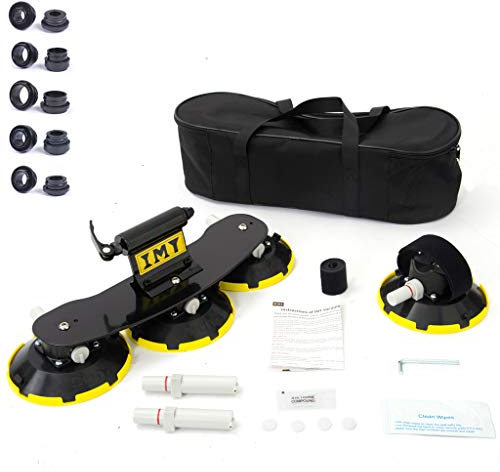 IMT Bike Carrier for Car Roof, Vacuum Suction Cup Bicycle Rack Aluminium Alloy Roof Rack with 5 Adapters for Most Bikes, 9x100mm/12x100mm/15x100mm/ 15x110mm/ 20x100mm/20x110mm