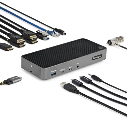 StarTech Universal USB-C Triple 4K Dock, MacBook Pro Air & Windows, HDMI DP