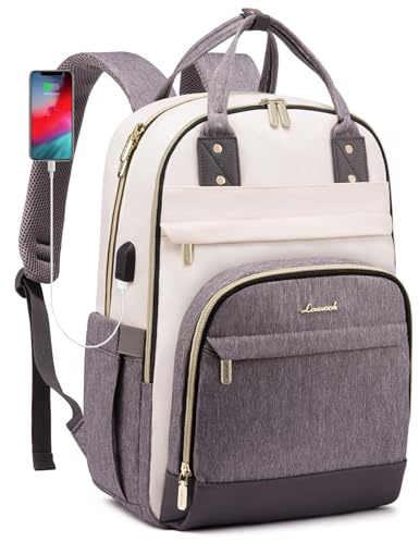 LOVEVOOK Laptop Backpack 17 inch, Large Rucksack Bag for Women | with USB Port & Anti-theft Zipper, Waterproof Computer Bags Ladies Back pack Womans for School Work Travel College Teacher