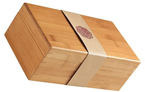 Alipis Holz Teeaufbewahrungsbox Aus Bambus Für Teekuchen Lagerung Behälter Mit Khaki Farbe Für Schmuck Und Kleinigkeiten Ordnung Halten