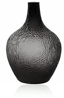 XIUWOUG Grand Vase en Verre pour la décoration,Vase de Sol en Verre,Vase Bouteille en Verre,Vase décoratif pour centres de Table,décor de Table,décor d'étagère,décor de Ferme,Grey1