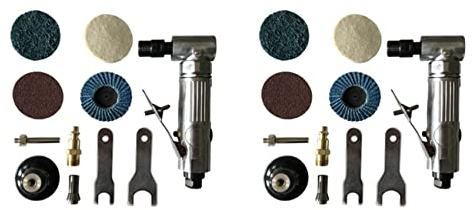 Fuzzbat 2 x 1/4 Luft-Winkelschleifer, pneumatische Schleifmaschine, Schneidemaschine, Poliermaschine, Gravierwerkzeug-Set
