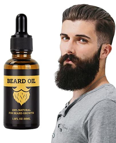 Huile de barbe pour homme – 30 ml – Baume pour la croissance des hommes – Après-shampoing pour barbe – Hydratation plus lisse, naturelle et biologique pour la barbe, la croissance des cheveux, la