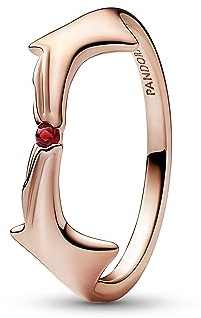 PANDORA Marvel Scarlet Hexenring aus Sterling-Silber 14 Karat rosévergoldete Metalllegierung und Kristall, Gr. 56, 182756C01-56