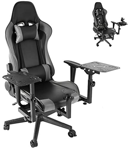 Dardoo Flight Simulator Chair Racing Simulator Chairs Flight SIM seat Joystick Hotas Chair Mount passend für Thrustmaster A10C Hotas Warthog, für Logitech X56 X5 Alloy Steel