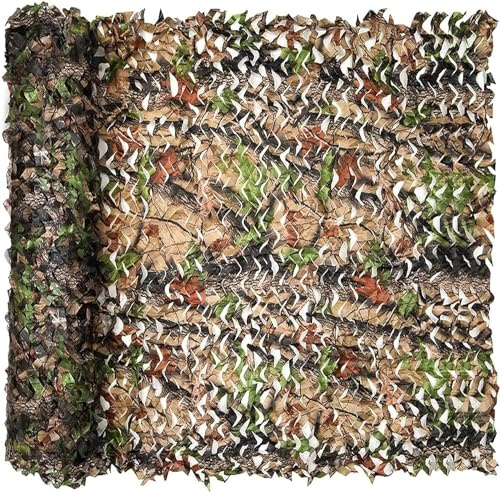 FullLit Camo Netting, Camouflage Netting, 4M Hunting Blind Camo Net, Army Party Decorations, Sunshade Fence Nets,Camo Mesh, Great for Camping,Photograph, Car Cover, Outdoor