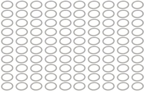 XYWHPGV Arandela de tapón de drenaje de hardware de motocicleta de aluminio de 100 piezas 22 mm x 28 mm x 1,5 mm(640d4 6dd8e 44142 45620 5e581 e3572