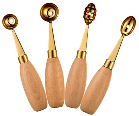 PRETYZOOM 4pezzi Cucchiai Per Frutta Inossidabile Melone Baller Cucchiaio Per e Dessert Utensili Per Creare Palline Di Frutta e Anguria Facile Da Pulire e Ergonomico