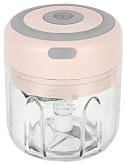 susiodeu Mini Electric Garlic Chili Masher Grinder 250ml/150ml Automatic Vegetable Food Crusher Kitchen Gadget Household Accessories, Pink
