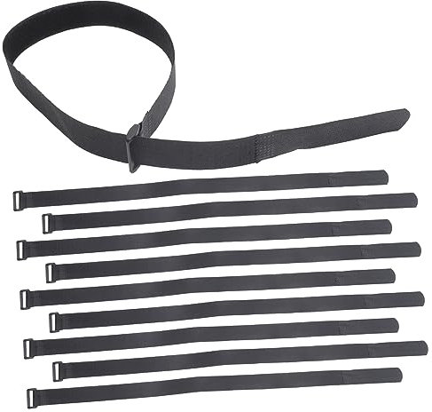OFFSCH 12stücke Teiliges Verstellbares Klettband Robuste Bindegurte Für Yoga Matte Gepäck Und Drohnen Langlebig Kratzfest Vielseitig Nutzbar Für Lagerung Und Transport Schwarz
