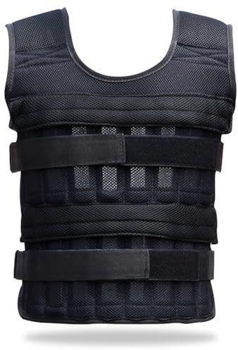 Gewichtsweste, Herausnehmbare Gewichte,Trainingsweste,Verstellbare Ladegewicht,Fitness Weight Vest,Jacke übung Training Weste,Stahlplatten Nicht Im Lieferumfang Enthalten (20KG)
