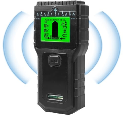 SPORWAY Leitungssucher Ortungsgerät: Leitungssuchgerät Stromleitungsfinder, 7 in 1 Metallsuchgerät Kabelfinder Stud Finder, Digitaler Wand Detektor mit LCD Anzeige für Holz, Metall, Stromleitungen