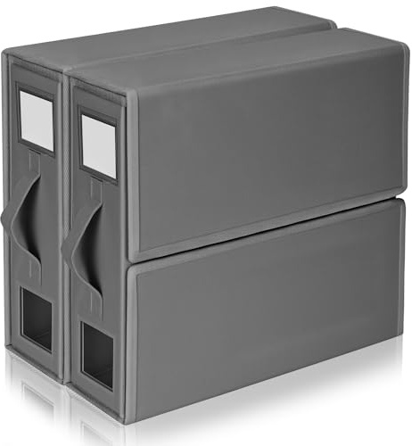 Boic 2 Stück Bettwäsche Organizer, Faltbarer Bettwäsche Aufbewahrung, Unterbett Aufbewahrungsbox, Bettkasten Aufbewahrung Unterbettkommoden Für Bettwäsche, Kleidung, Decken (Grau)