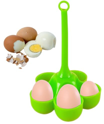 Boiled Egg Holder, Heat Resistant Silicone Egg Steamer Tray with 5 Grids, Non-Stick Egg Cooker, Egg Cooker for Hard Boiled Eggs, Dining Room Kitchen Tools