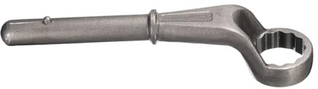 sourcing map Llave de mango tubular de extremo de caja compensada CR-V de 1-7/16 pulgadas de desplazamiento de 12 puntos, llave Torx de extremo único, llaves tubulares de cuello alto para apretar,