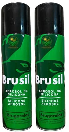 Spray de silicona para gomas o materiales plasticos. Aerosol de silicona Brusil Brugarolas 500ml (PACK 2UDS).