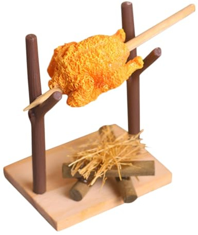 BESPORTBLE Miniatur Grillset Mit Künstlichem Brathähnchen Und Kleiner Spielzeuglebensmitteln Für Puppenhaus Gartendeko Und Interaktive Rollenspiele
